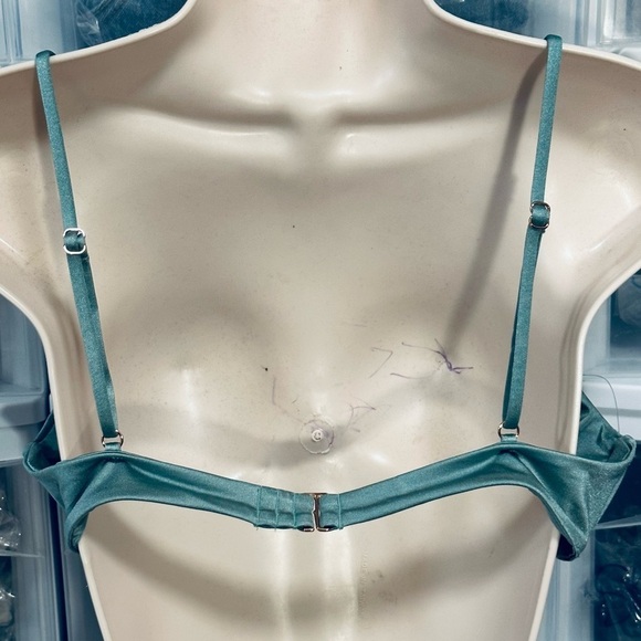 New! SPIRITUAL GANGSTER bikini twist top size large blue green - Picture 3 of 5